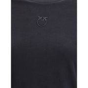 PINKO Black Cotton T-Shirt