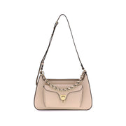 Coccinelle Beige Calf Leather Bos Taurus Shoulder Bag