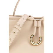 Coccinelle Cream Calf Leather Bos Taurus Handbag