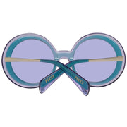 Emilio Pucci Turquoise Metal & Plastic Sunglasses