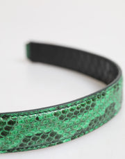 Dolce & Gabbana Black Green Exotic Leather Bag Shoulder Strap
