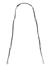 Dolce & Gabbana Black Leather DG Logo Chain Bag Shoulder Strap