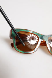 Dolce & Gabbana Green Brown Marbled Acetate DG4379-F Eyewear Sunglasses