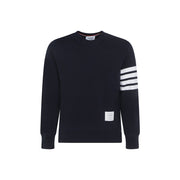 Thom Browne Blue Cotton Sweatshirt