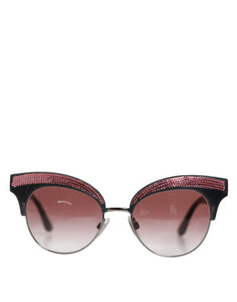 Dolce & Gabbana Black Pink Mirrored Cat Eye DG6109 Sequined Sunglasses