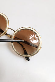 Dolce & Gabbana Gold Brown Gradient Round Frame DG2179 Eyewear Sunglasses