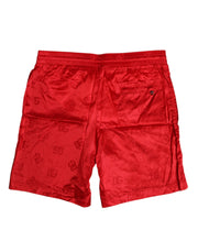Dolce & Gabbana Red Nylon Drawstring Beachwear Shorts Swimwear
