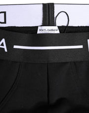 Dolce & Gabbana Black Cotton Stretch Regular Brief Underwear