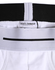 Dolce & Gabbana White Cotton Stretch Regular Brief Underwear