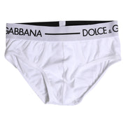 Dolce & Gabbana White Cotton Stretch Regular Brief Underwear