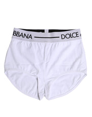 Dolce & Gabbana White Nylon Logo Waistband Boxer Brief Underwear