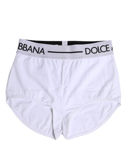 Dolce & Gabbana White Nylon Logo Waistband Boxer Brief Underwear