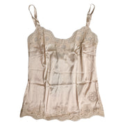 Dolce & Gabbana Beige Lace Silk Satin Tank Lingerie Underwear