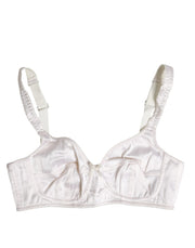 Dolce & Gabbana White Silk Balconette Non Wire Bra Underwear
