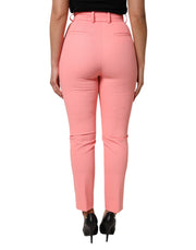 Dolce & Gabbana Pink High Waist Dress Tapered Pants