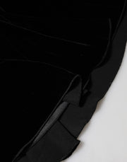 Dolce & Gabbana Black High Waist Fit Flared Midi Skirt