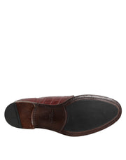 Dolce & Gabbana Burgundy Leather Lace Up Derby Dress Shoes