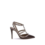 Valentino Garavani Black Calf Leather Bos Taurus High Heel Pumps