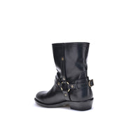 Isabel Marant Black Calf Leather Bos Taurus Ankle Boots