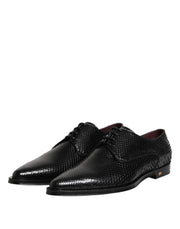 Dolce & Gabbana Black Leather Lace Up Dress Men Derby Shoes