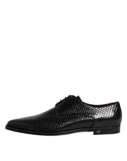 Dolce & Gabbana Black Leather Lace Up Dress Men Derby Shoes
