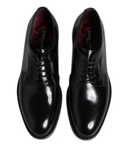Dolce & Gabbana Black Calf Leather Lace Up Dress Derby Shoes