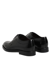 Dolce & Gabbana Black Calf Leather Lace Up Dress Derby Shoes