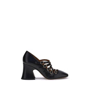 Chloé Black Calf Leather Bos Taurus High Heel Pumps