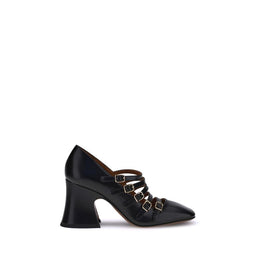Chloé Black Calf Leather Bos Taurus High Heel Pumps