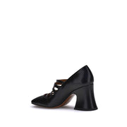 Chloé Black Calf Leather Bos Taurus High Heel Pumps