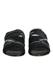 Dolce & Gabbana Black Slides Slip On Sandals Shoes