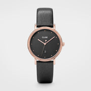 Cluse Gray Leather Dress Watch