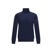 Valentino Blue Fleece Wool Turtleneck