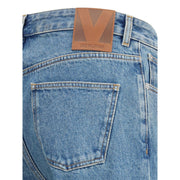 Valentino Blue Cotton Straight-Leg Jeans
