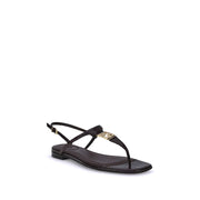 Fendi Purple Calf Leather Bos Taurus Flat Sandals