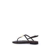 Fendi Purple Calf Leather Bos Taurus Flat Sandals