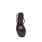 Fendi Purple Calf Leather Bos Taurus Flat Sandals