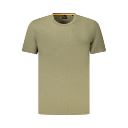 Hugo Boss Green Cotton Men T-Shirt
