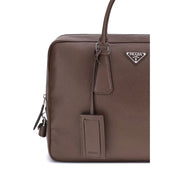 Prada Brown Calf Leather Bos Taurus Briefcase