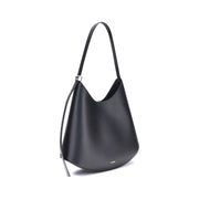 Jil Sander Black Calf Leather Bos Taurus Shoulder Bag
