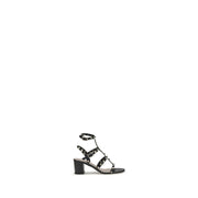 Valentino Garavani Black Calf Leather Bos Taurus Platform Sandals