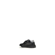 Valentino Garavani Black Calf Leather Bos Taurus Low Top Sneakers