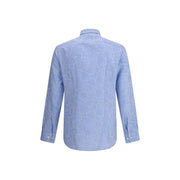 Etro Light Blue Cotton Pattern Shirt