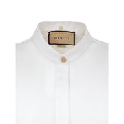 Gucci White Cotton Dress Shirt