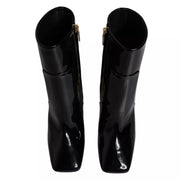 Dolce & Gabbana Black Jackie Leather Mid Calf Boots Shoes
