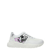Love Moschino White Fabric Chunky Sneakers