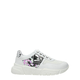 Love Moschino White Fabric Chunky Sneakers