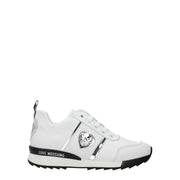 Love Moschino White Leather Low Top Sneakers