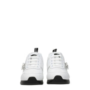 Love Moschino White Leather Low Top Sneakers