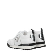 Love Moschino White Leather Low Top Sneakers
